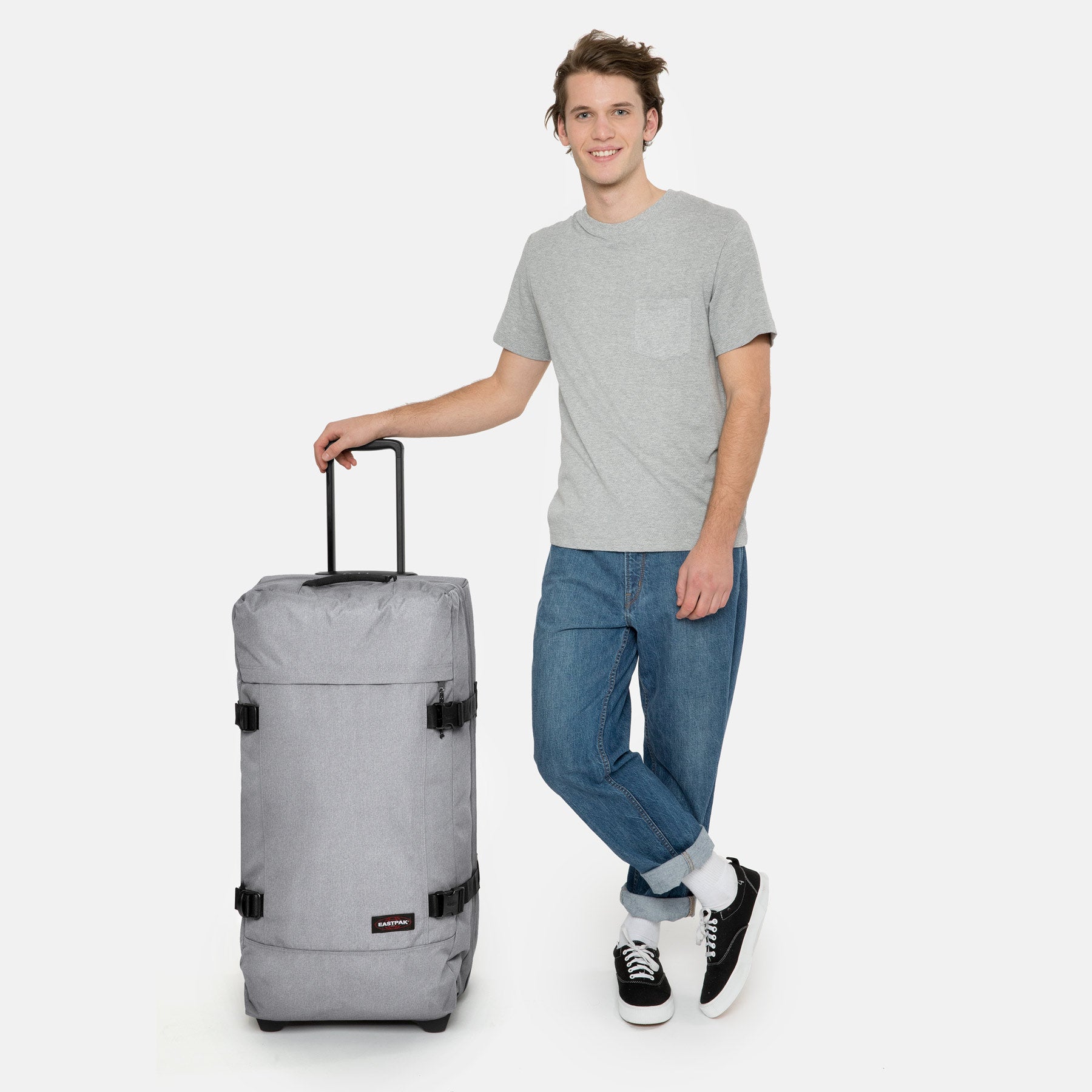 Tranverz L Sunday Grey | Wheeled Luggage | Eastpak